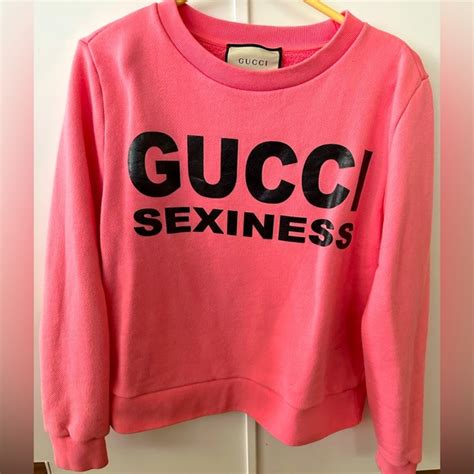 gucci sexiness sweatshirt|gucci cropped sweatshirt etsy.